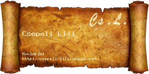 Csepeli Lili névjegykártya